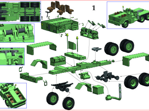 FAUN L 1212-45 VSA 6x6 1959 3D Modell