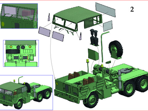FAUN L 1212-45 VSA 6x6 1959 3D Modell