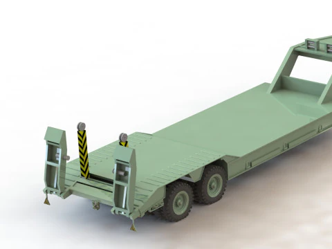 Kassbohrer -Doll- 4-axle Military Low Loader Bundeswehr BW Tieflader 3D Model