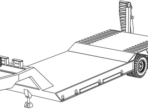 Kassbohrer -인형- 4축 군용 로우 로더 Bundeswehr BW Tieflader 3D 모델