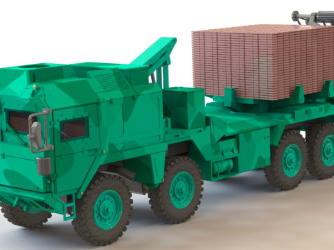 KMW-Faltstraengerat-auf-Man-15t 3D Model