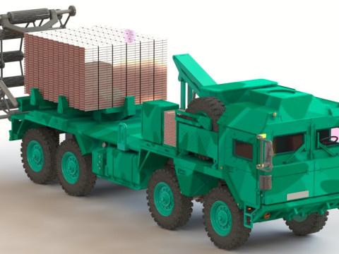 KMW-Faltstraengerat-auf-Man-15t 3D 模型