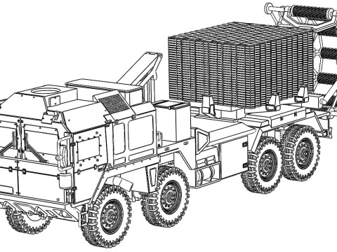 KMW-Faltstraengerat-auf-Man-15t 3D 模型