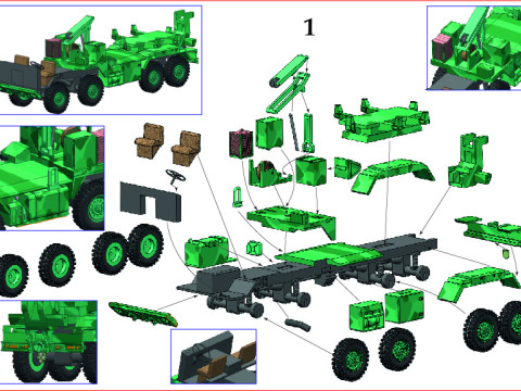 KMW-Faltstraengerat-auf-Man-15t 3D 模型