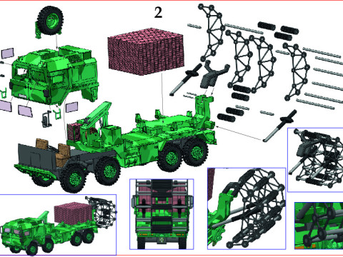 KMW-Faltstraengerat-auf-Man-15t 3D 模型