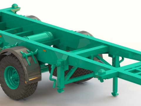 Transportasi Schmitz SAnh Tipe SCF 20 Model 3D