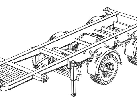 Transportasi Schmitz SAnh Tipe SCF 20 Model 3D