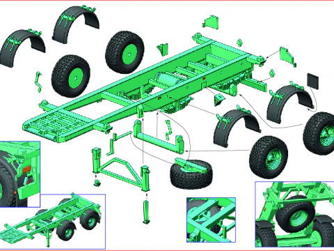 Schmitz SAnh Contransport Typ SCF 20 3D Model