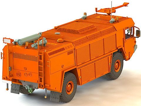 FAUN FlKfz 3000 brandweerwagen 3D Model