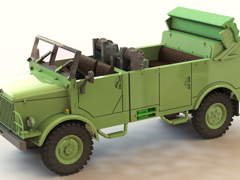 Borgward B 2000 A-O Funkkraftwagen Fekw 3D Modell