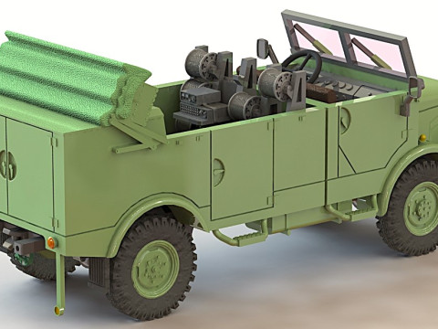 Borgward B 2000 AO Funkkraftwagen Fekw 3D Модель