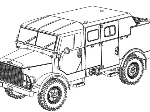 BORGWARD B 2000 AO Funk 3D Model