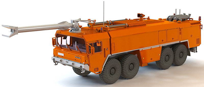 Bundeswehr-Feuerwehren - FlKfz 8000 Bw Modello 3D .c4d .max .obj .3ds .fbx .stl .blend