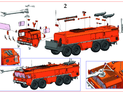 Bundeswehr-Feuerwehren - FlKfz 8000 Bw Modello 3D