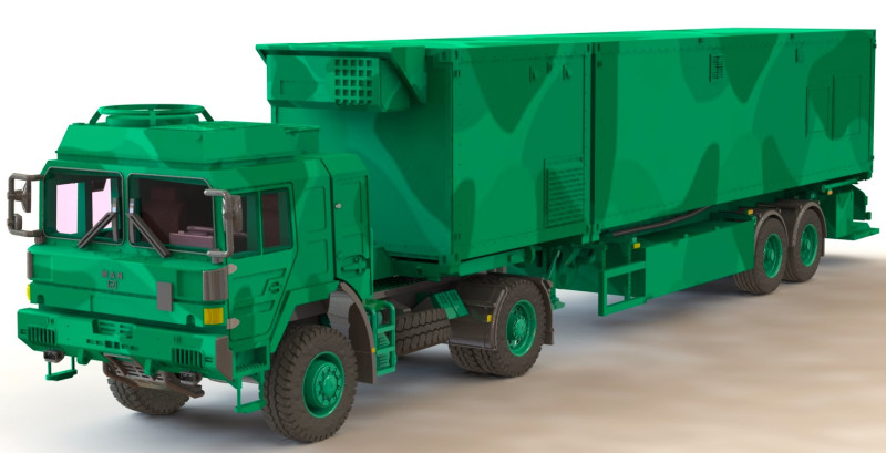 HX 81 SaZgM 70t 軍用トラック ドイツ 3Dモデル .c4d .max .obj .3ds .fbx .stl .blend