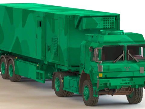 HX 81 SaZgM 70t Military Trucks Germany 3D Model