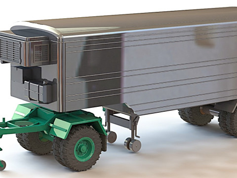 Naczepa Chłodnia Blumhardt Model 3D