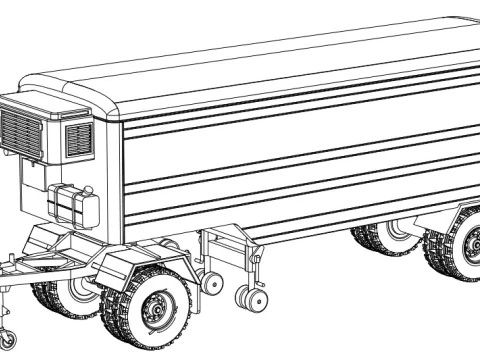 Blumhardt Refrigerated Semi-trailer 3D Model