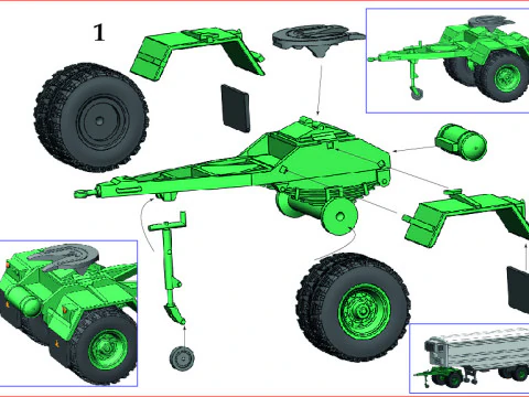 Blumhardt Refrigerated Semi-trailer 3D Model