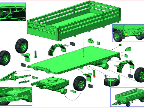 Last Wagen Anhanger 85 3D Model