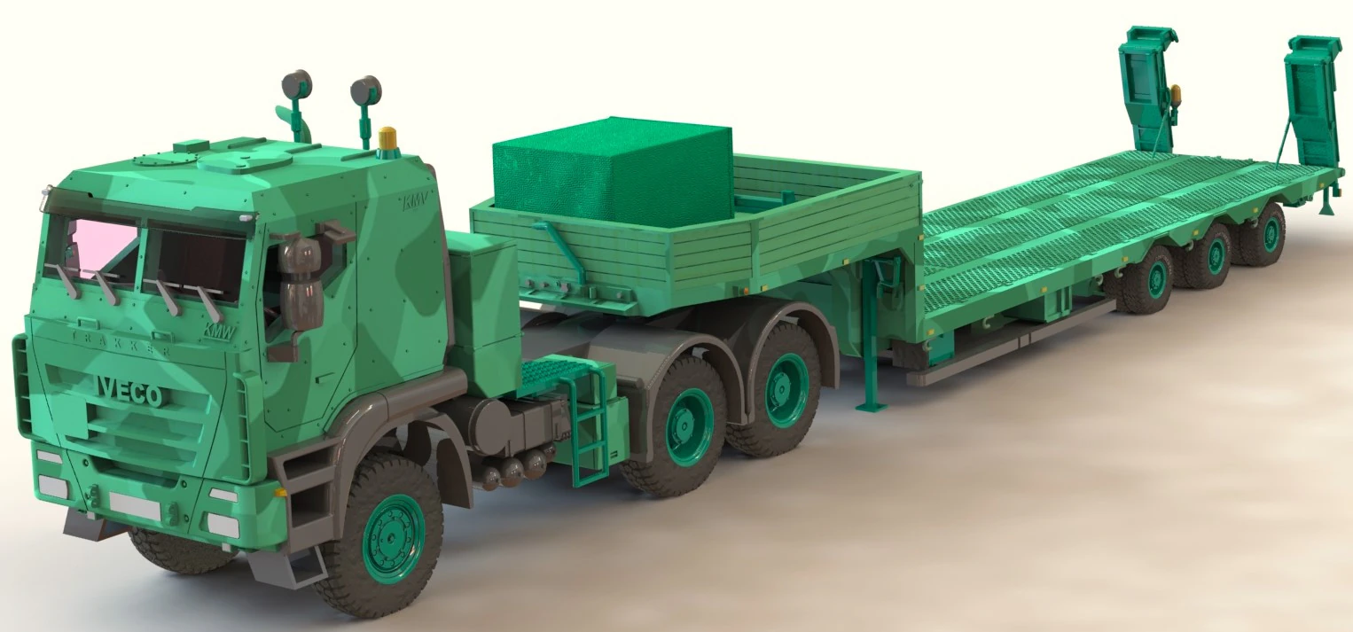 IVECO Trakker AT380T50WT-P 6x6 Truck with Sattelanhanger IVECO 3D Model .c4d .max .obj .3ds .fbx .stl .blend 