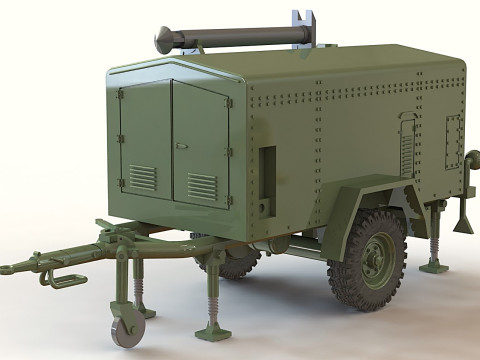 Four de campagne sur remorque 2 roues 15 t Modèle 3D