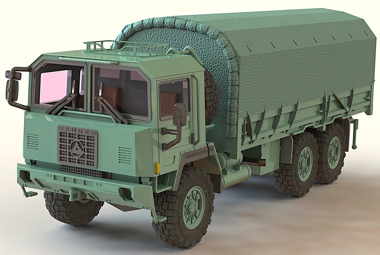 SAURER 10 DM 3D Model .c4d .max .obj .3ds .fbx .stl .blend 