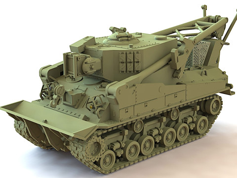 Бронированная эвакуационная машина М74 3D Модель