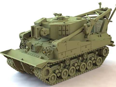 Бронированная эвакуационная машина М74 3D Модель