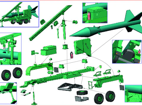 The Raketentransportanhanger M405 A1 3D Model