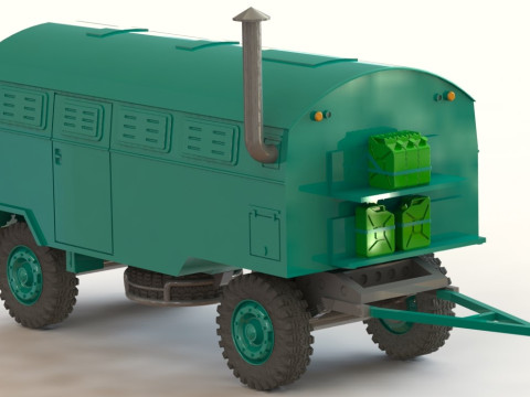 Military kitchen trailer 5t 3D Model