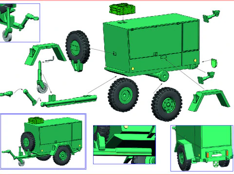 Comprimido militar tipo 680 Modelo 3D
