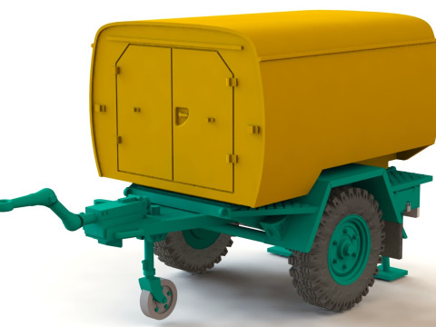 Trailer TSA 8 old Anhanger 1t 3D 모델
