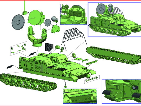 SA-4 Ganef 2K11 Krug Modelo 3D
