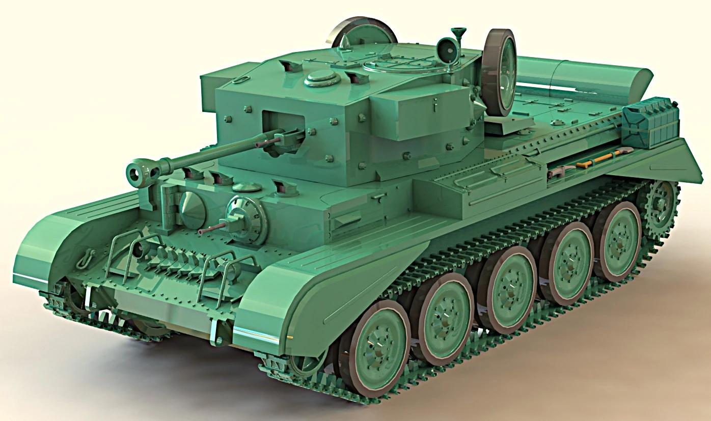 Tank Cromwell MkIV Cruiser Tank 35221 3D Model .c4d .max .obj .3ds .fbx .stl .blend