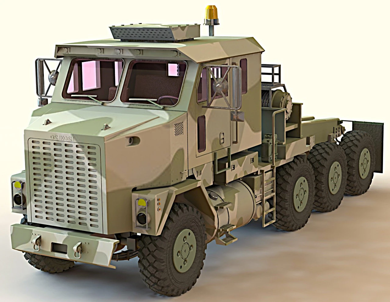 Oshkosh M1070 3D Model .c4d .max .obj .3ds .fbx .stl .blend 