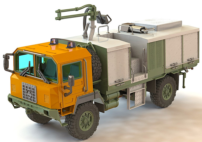 Saurer 6DM 4x4 Exército Suíço Feuerwehr Modelo 3D .c4d .max .obj .3ds .fbx .stl .blend