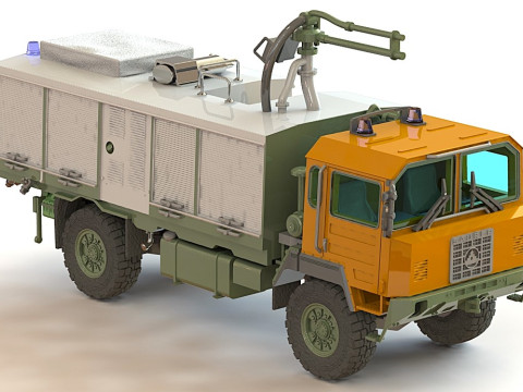 Saurer 6DM 4x4 Ex&eacute;rcito Su&iacute;&ccedil;o Feuerwehr Modelo 3D