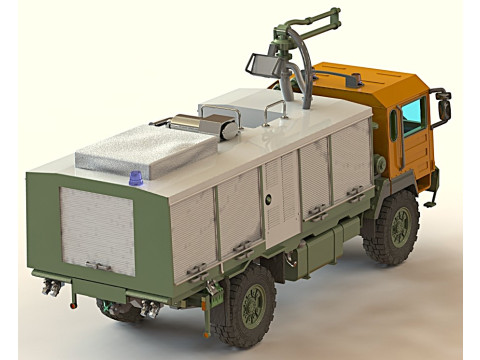 Saurer 6DM 4x4 Ex&eacute;rcito Su&iacute;&ccedil;o Feuerwehr Modelo 3D