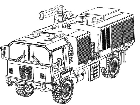 Saurer 6DM 4x4 Ex&eacute;rcito Su&iacute;&ccedil;o Feuerwehr Modelo 3D