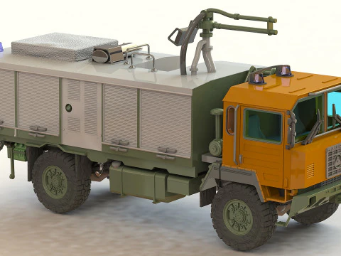 Saurer 6DM 4x4 Ej&eacute;rcito Suizo Feuerwehr Modelo 3D