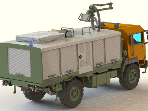 Saurer 6DM 4x4 Ej&eacute;rcito Suizo Feuerwehr Modelo 3D