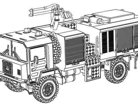 Saurer 6DM 4x4 Ej&eacute;rcito Suizo Feuerwehr Modelo 3D