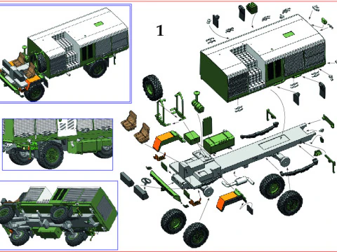 Saurer 6DM 4x4 Ej&eacute;rcito Suizo Feuerwehr Modelo 3D