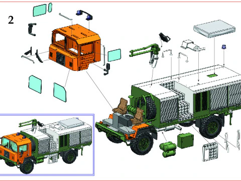 Saurer 6DM 4x4 Ej&eacute;rcito Suizo Feuerwehr Modelo 3D