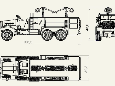 The Brockway F666 Class 155 3D Model