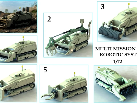 MULTI MISSION EOD ROBOTIC SYSTEM MV-4 3D Model