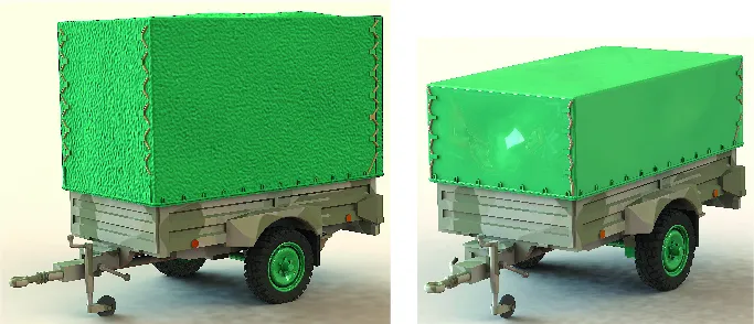 GERH trailer with a lifting capacity of 1 t with a high awning and a low one 3D Model .c4d .max .obj .3ds .fbx .stl .blend