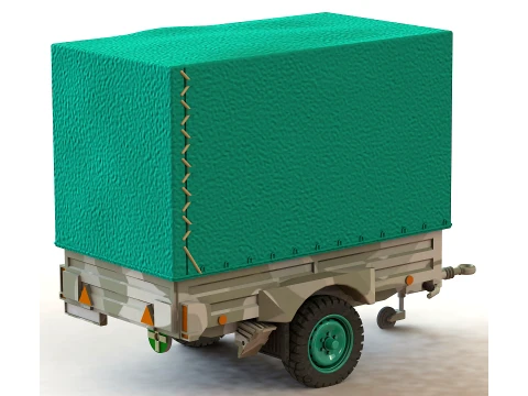 GERH trailer with a lifting capacity of 1 t with a high awning and a low one 3D Model