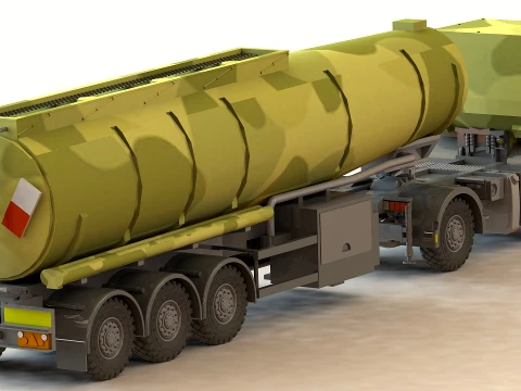 Renault Kerax 410 with fuel semi-trailer 3D Model